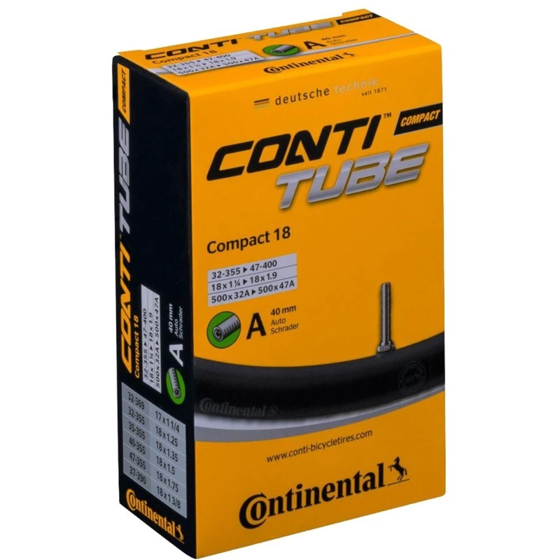 Image of Continental Compact 18 Inner Tube Juniors - Black One Size