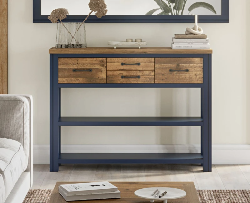 Image of Baumhaus Splash of Blue - Low Bookcase / Console Blue Unisex