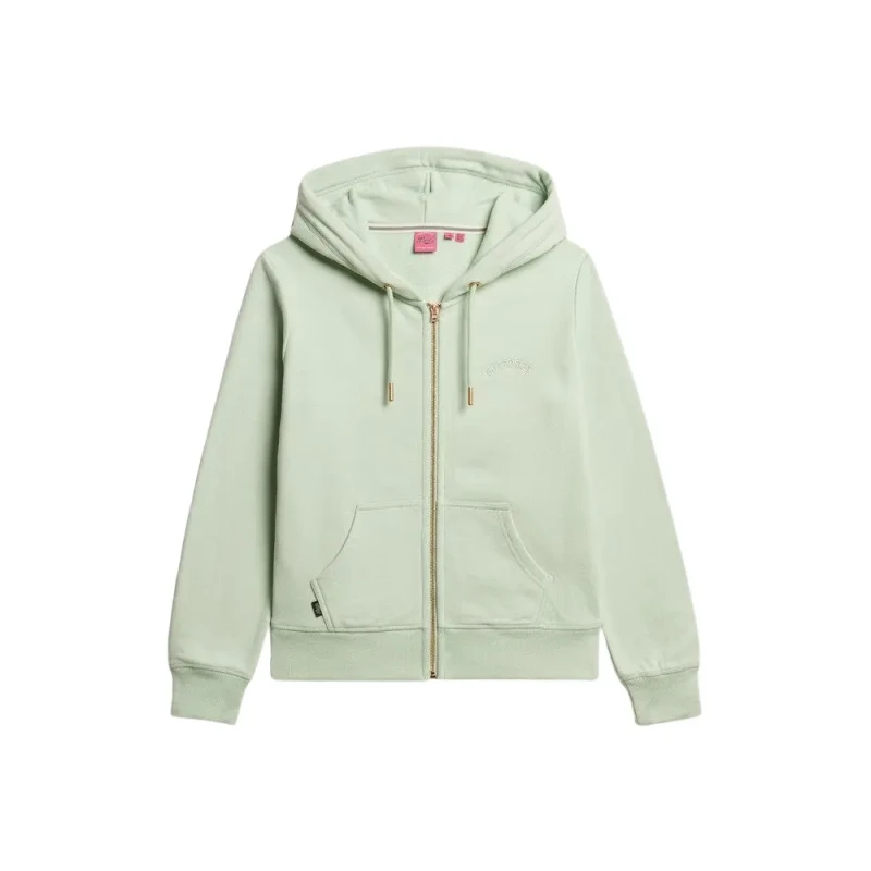 Image of Superdry Womens zip-up hoodie Superdry Logo Essential Vert Female M