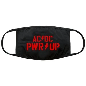 Image of Ac/Dc - Pwr-Up Logo Face Mask - Black