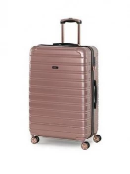 Image of Rock Luggage Chicago Large 8 Wheel Rose Pink Suitcase