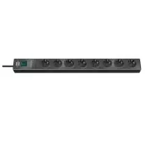 Image of Brennenstuhl 1150610318 power extension 2m 8 AC outlet(s) Anthracite