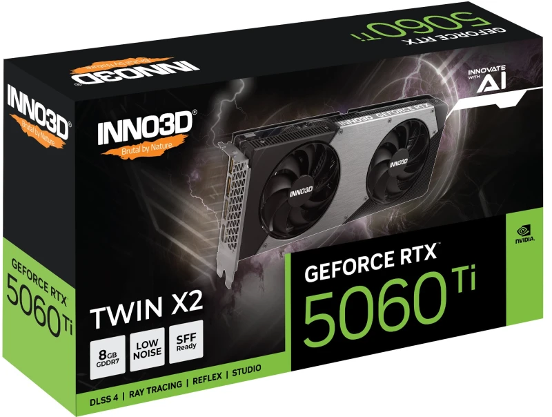 Image of Inno3d INNO3D GeForce RTX 5060 Ti TWIN X2 NVIDIA 8GB GDDR7 N506T2-08D7-193075N