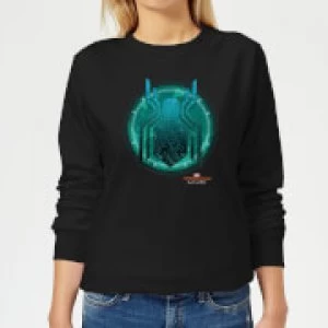 Image of Spider-Man Far From Home Stealth Globe Womens Sweatshirt - Black - 5XL