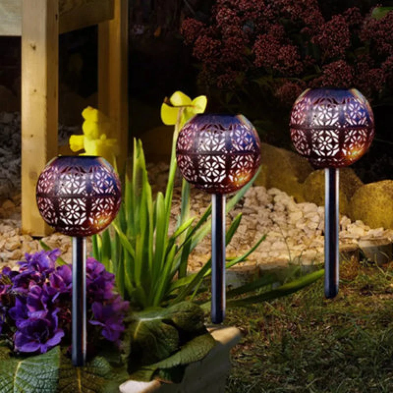 Image of Smart Solar LuxOrb LED Solar Stake Light (3 Pack)