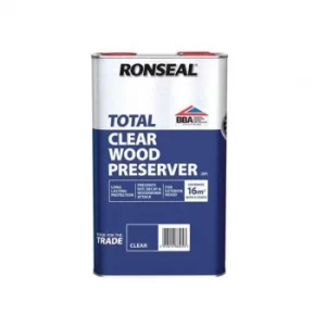 Image of Ronseal Trade Total Wood Preserver Clear 5 litre