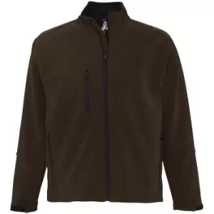 Image of SOLS Mens Relax Soft Shell Jacket (Breathable, Windproof And Water Resistant) (S) (Dark Chocolate)