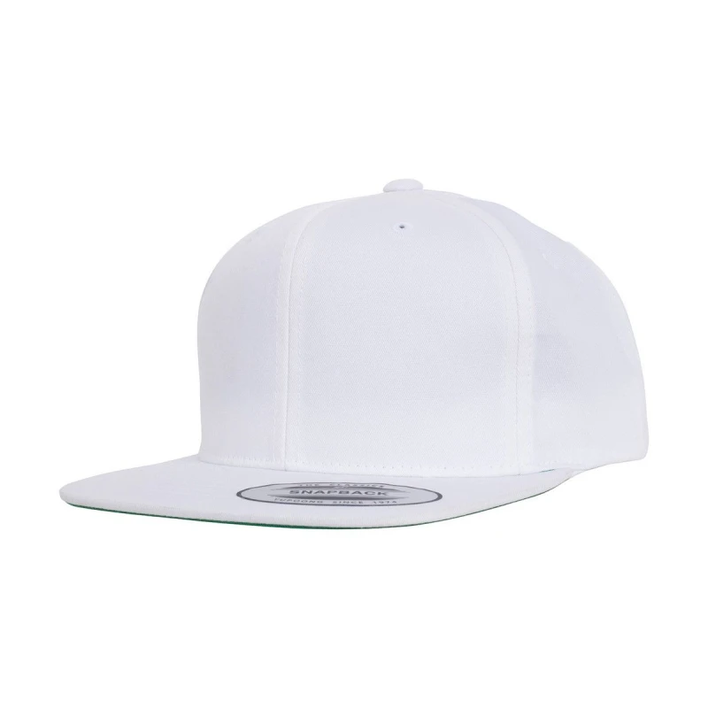 Image of Flexfit Pro-style Twill Snapback Cap in White White Unisex One Size
