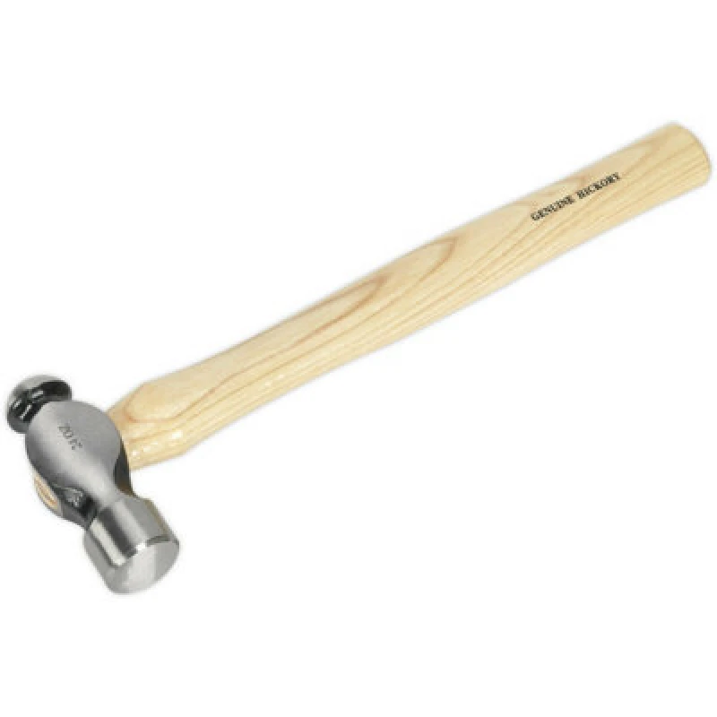 Image of Loops 1.5lb Ball Pein Pin Hammer - Hickory Wooden Shaft - Drop Forged Steel Head Metallics