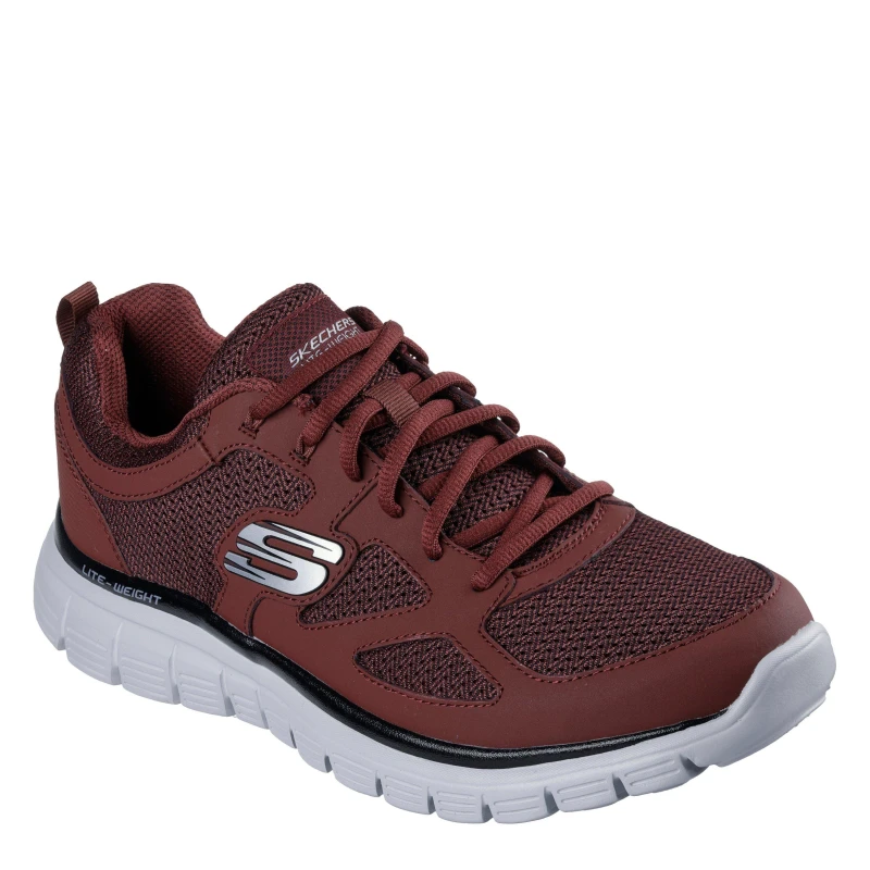 Image of Skechers Flex Burns Agoura Trainers Mens Burgundy male 7 (41)
