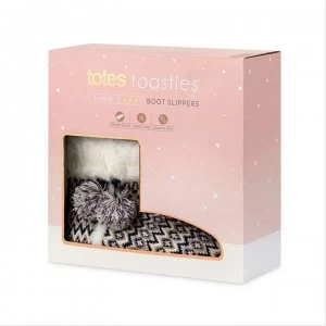 Image of Totes Totes Fairisle Boot Ld - Navy Multi