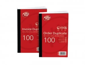 Image of Value Duplicate Invoice Book PrePrinted VAT 210x130mm PK5