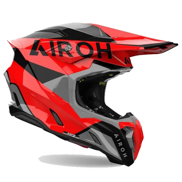 Image of Airoh Twist 3 King Red Grey Offroad Helmet S