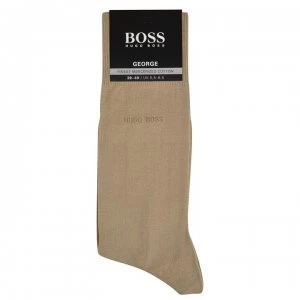 Image of Hugo Boss George Cotton Socks Medium Brown