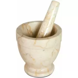 Image of Champagne Marble Mortar and Pestle - Premier Housewares