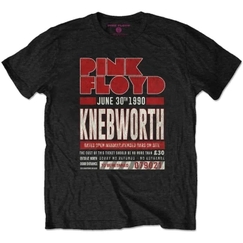 Image of Pink Floyd - Knebworth '90 Red Unisex Medium T-Shirt - Black