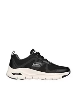Image of Skechers Arch Fit Arch Fit Mono Mesh Overlay Lace-up Trainer, Black, Size 11, Men