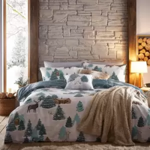 Image of Arcticus Arctic Animal Duvet Cover Set Blue / King