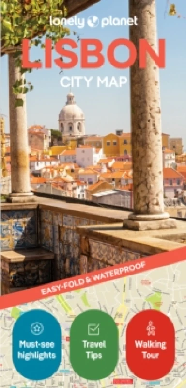 Image of Lonely Planet Lisbon City Map : Durable, Waterproof, Easy-Fold Planning Map with Attractions & Walking Tours Sheet map, folded