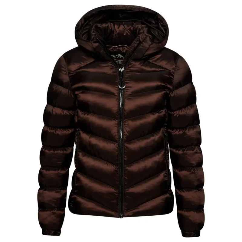 Image of Superdry Womens Puffer jacket Superdry Fuji Marron Female S