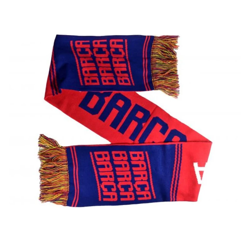 Image of Barcelona FC Mens Barca Barca Barca Scarf in Red Red Male One Size