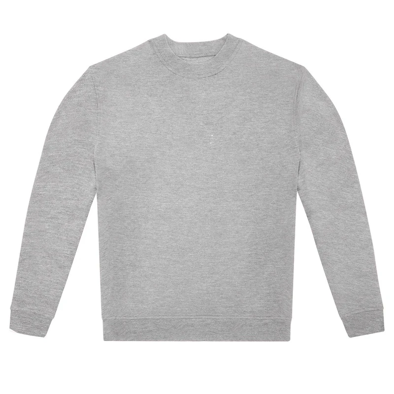 Image of B&C Mens ID.222 Crew Neck Sweatshirt in Grey Size: XS Grey Male XS
