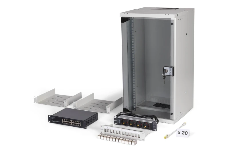 Image of Digitus SOHO Pro network set. 254mm (10") - 12U. 315 x 300 mm (W