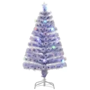 Image of Bon Noel 4ft Snowy Pre-Lit Artificial Christmas Tree with 16 LED Lights