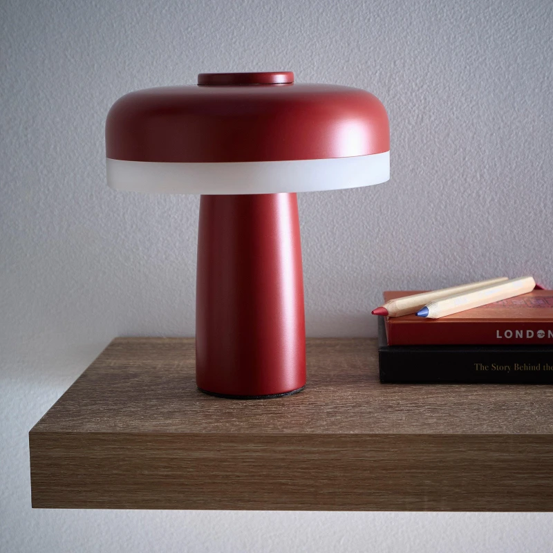 Image of K Living Lyon Red Rechargeable LED Table Lamp Red unisex One Size