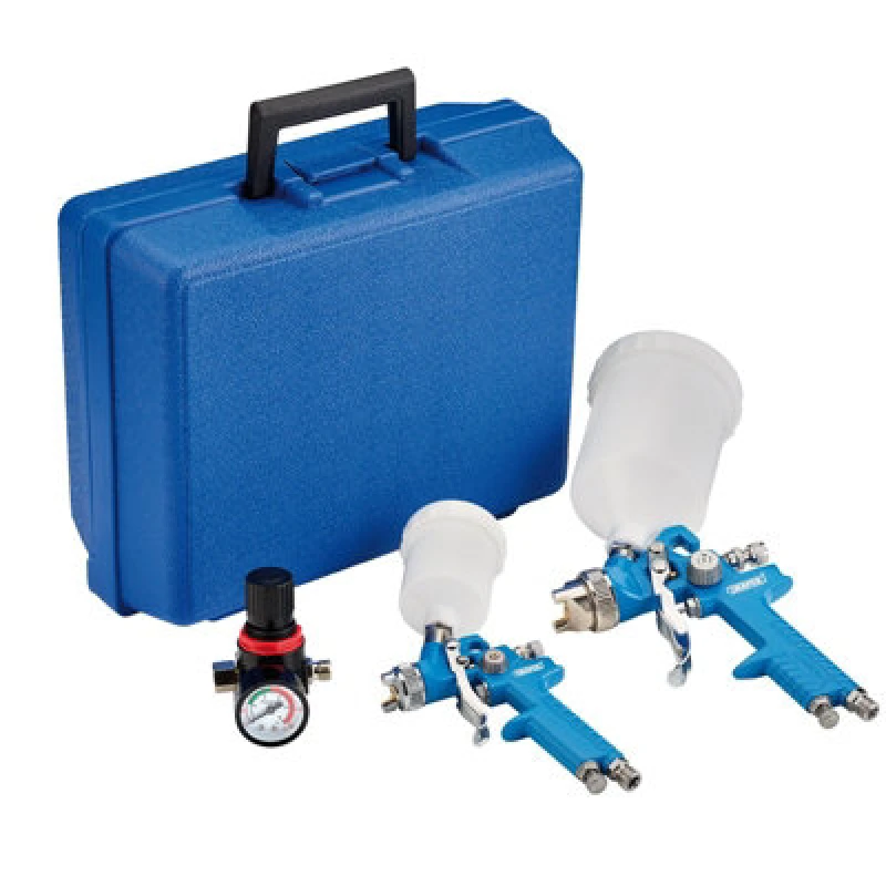 Image of Draper Draper HVLP Air Paint Spray Gun Kit (7 Piece)