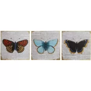 Image of Premier Housewares Butterfly Wall Plaque - Set of 3