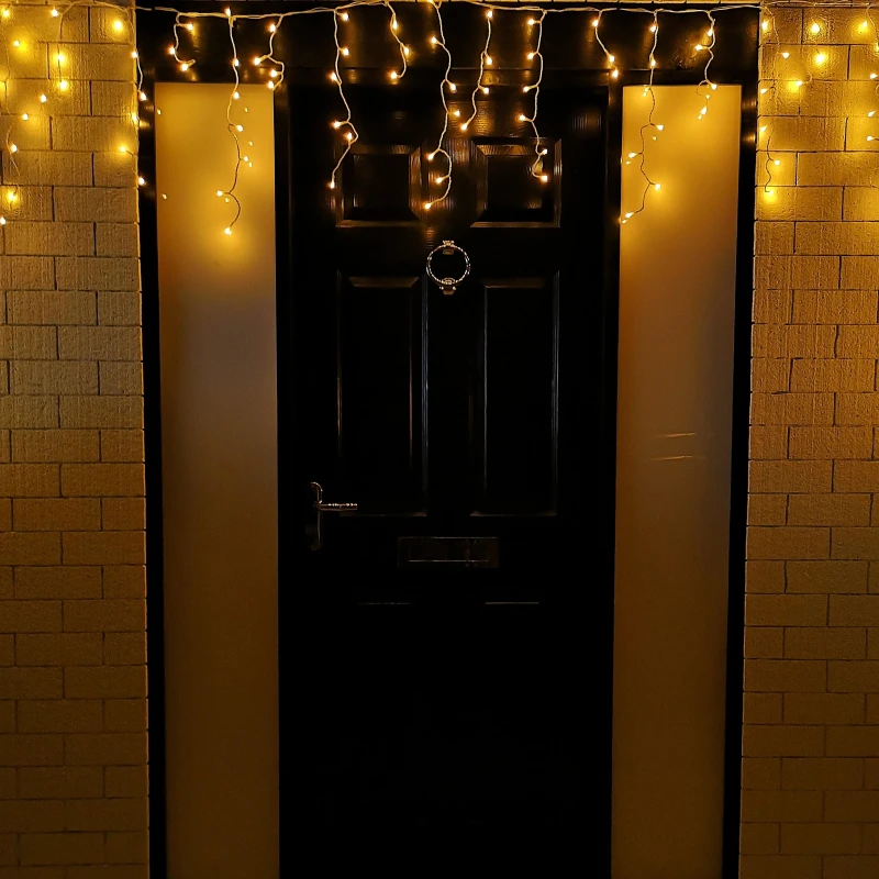 Image of 25m 1000 Vintage Gold LED Frosted Icicle Indoor Outdoor Christmas Lights with Timer