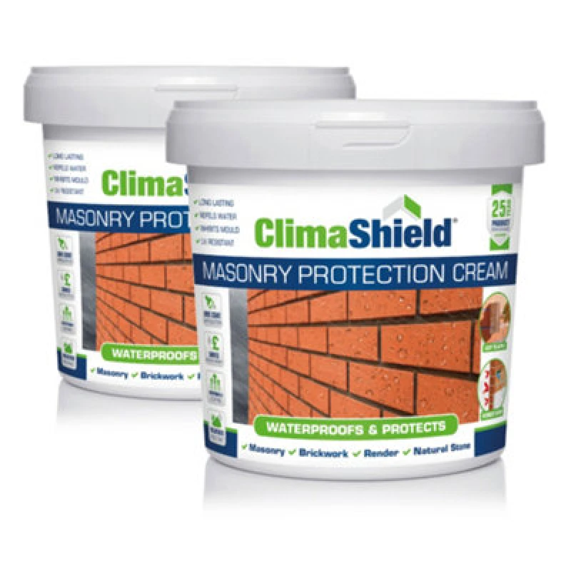 Image of Smartseal Masonry Protection Cream, Brick Waterproofer & Sealer, 25Yr Protection, Brick Damp Proofer, 10L, White 5.061E+12