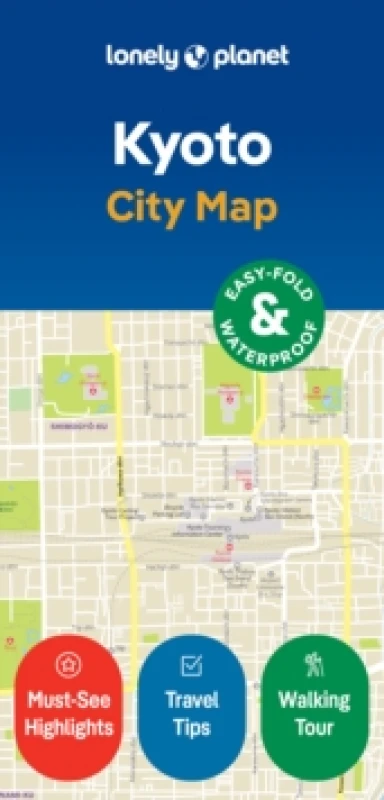 Image of Lonely Planet Kyoto City Map : Durable, Waterproof, Easy-Fold Planning Map with Attractions & Walking Tours Sheet map, folded