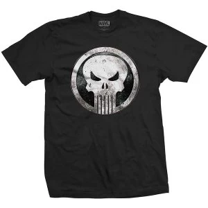 Image of Marvel Comics - Punisher Metal Badge Unisex Medium T-Shirt - Black
