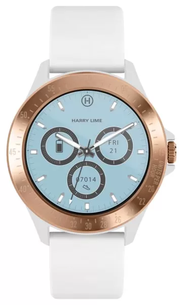 Image of Harry Lime HA07-2004 White Silicone Rose-Gold Coloured Watch