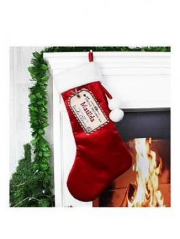 Image of Personalised Special Delivery Tag Christmas Stocking