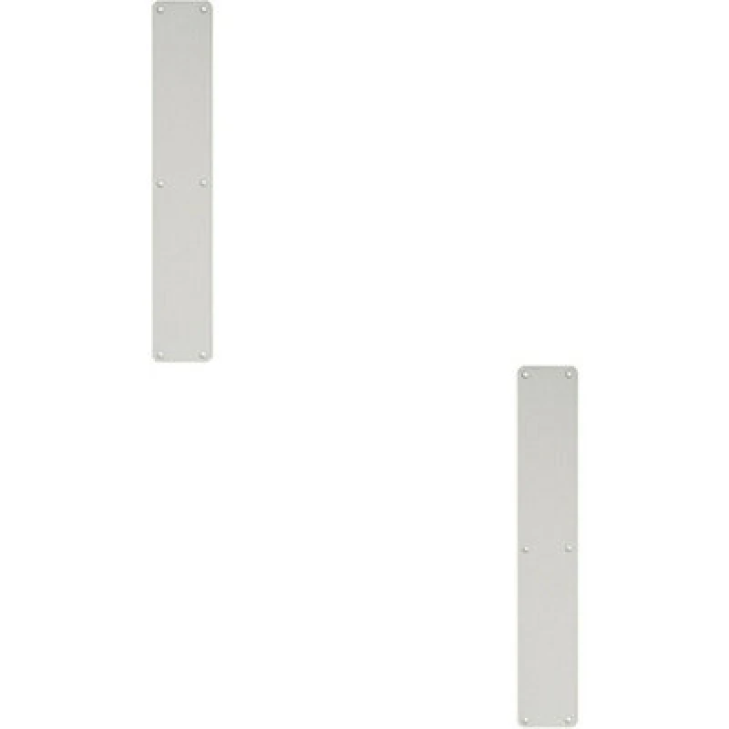 Image of Loops 2x Plain Door Finger Plate 500 x 75mm Satin Anodised Aluminium Push Plate Multi