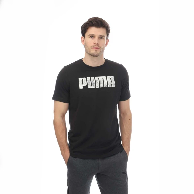 Image of Puma Sportstyle Logo T-Shirt - Black S