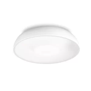 Image of Grok 1 Light Small Ceiling Flush Light White