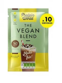 Image of Protein World Vegan Blend Sachet Box - Chocolate (10X40G)