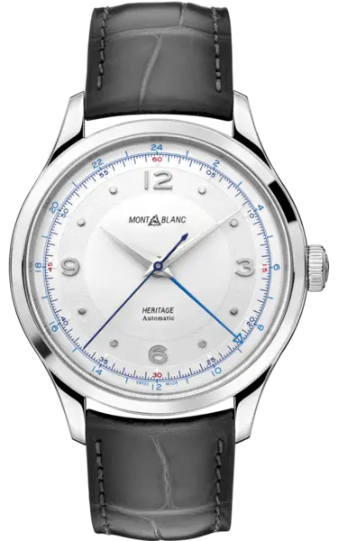 Image of Mont Blanc Watch Heritage GMT - Silver MNTB-091