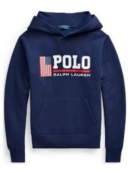 Image of Ralph Lauren Boys Polo Logo Hoodie - Navy