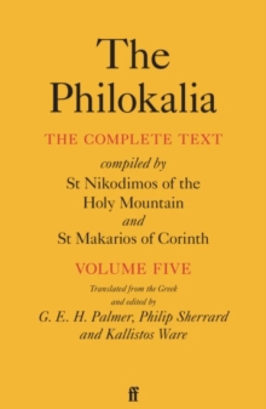Image of The Philokalia. Vol. 5. Paperback. By Nicodemus, Makarios Books