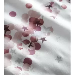 Image of Star Bright Pink Super King Size Duvet Cover Set Quilt Cover Bedding - Multicoloured