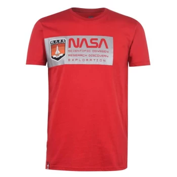 Image of Alpha Industries Mars Reflective T Shirt - Red