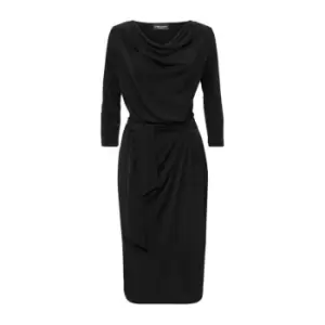 Image of James Lakeland Ruched Belt Dress - Black