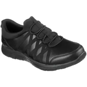 Image of Skechers Womens/Ladies Ghenter Dagsby Leather Safety Shoes (3 UK) (Black) - Black