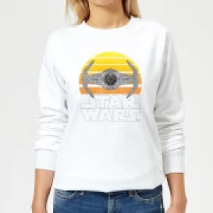 Image of Star Wars Sunset Tie Womens Sweatshirt - White - M