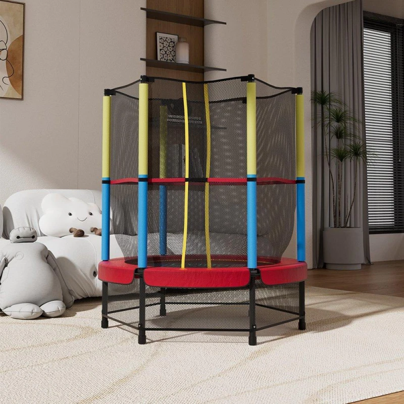 Image of LIFE IDEAS SPORT Outdoor Trampoline with High Enclosure Net Red unisex One size